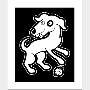 Jumpy Dog Ball {DARK shirts} Posters and Art